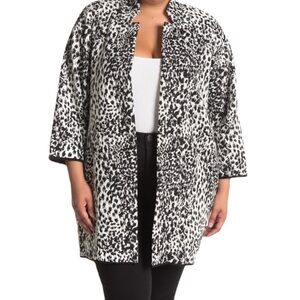 Philosophy Apparel Jacquard Open Front Jacket Sz 1X